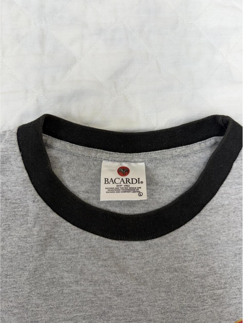Vintage Bacardi Rum Ringer T-Shirt - Picture 4 of 6